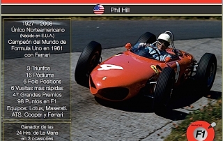 Phil Hill el unico piloto estadounidense Campeón del Mundo en F1