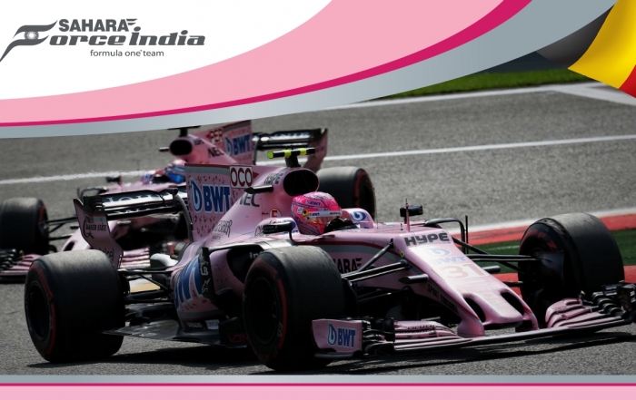 Force India al Rosa Vivo en Spa.