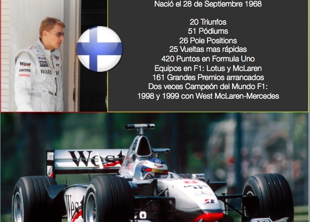 Un dia como hoy pero en 1968 nació Mika Hakkinen 2 veces Campeon del Mundo F1. @omarketingf1