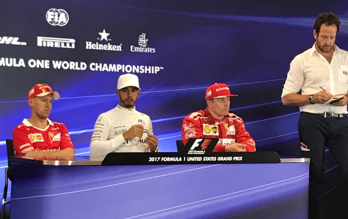 Hamilton, Vettel y Kimi responden a Graining en conferencia de prensa FIA. @omarketingf1