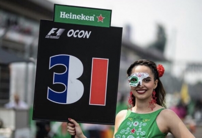 Gladys Flores Grid Girl del GP de México 2017. LAT Images