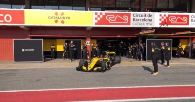 Renault saca a pasear el RS18 con motivo del filming day en el Circuit Barcelona Catalunya