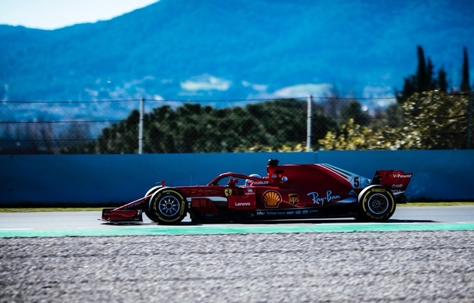 Ferrari muestra el músculo en Barcelona