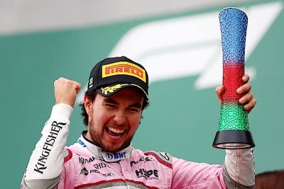 Regresa la nube rosa a la F1 y Checo se sube al podio en Baku en tercero del GP de Azerbaiyán 2018