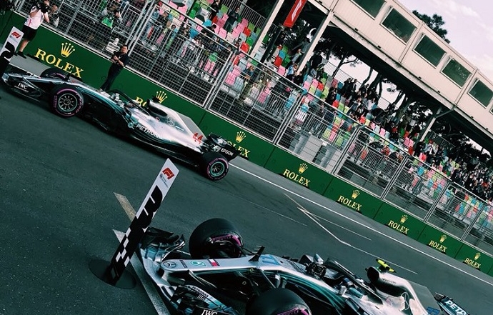 Hamilton y Bottas saldrán en Baku tras la estela de Vettel