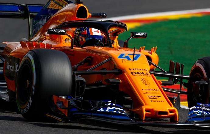 viernes en belgica - McLaren: Norris debuta en una McLaren lenta y errática