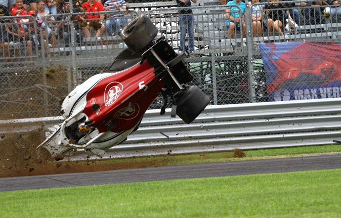 viernes en italia sauber gran susto para ericsson