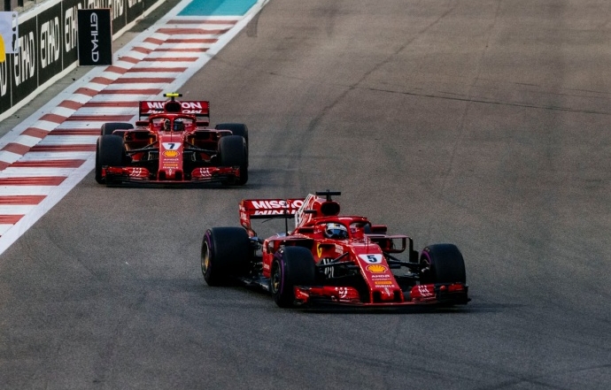 Domingo en Abu Dabi-Ferrari: Vettel acaba en el podio, Raikkonen se retira