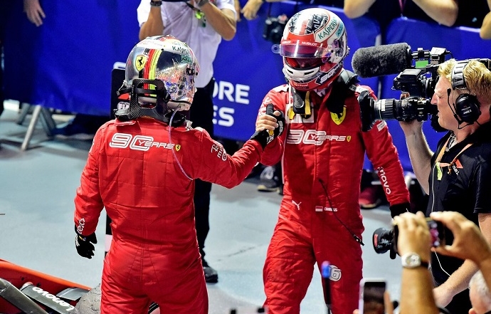 Domingo en Singapur - Ferrari: Tremendo 1-2 para acabar con la sequía de Vettel