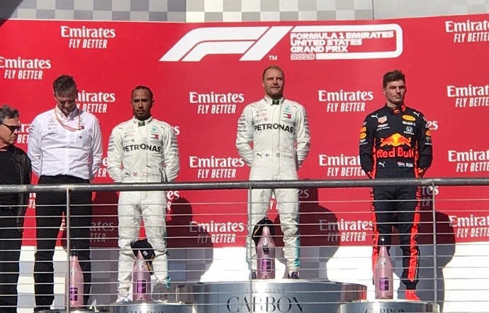 Bottas gana en el GP de Estados Unidos y Hamilton consigue su sexto mundial