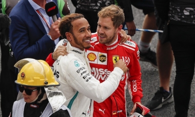 Vettel sobre Hamilton: "Estoy feliz por él"